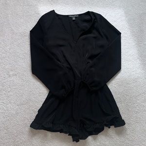 Living Doll Black Ruffle Romper